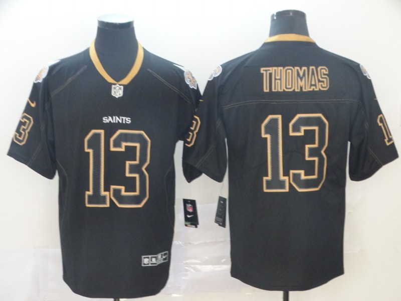 Men's New Orleans Saints #13 Michael Thomas Black Authentic Jersey